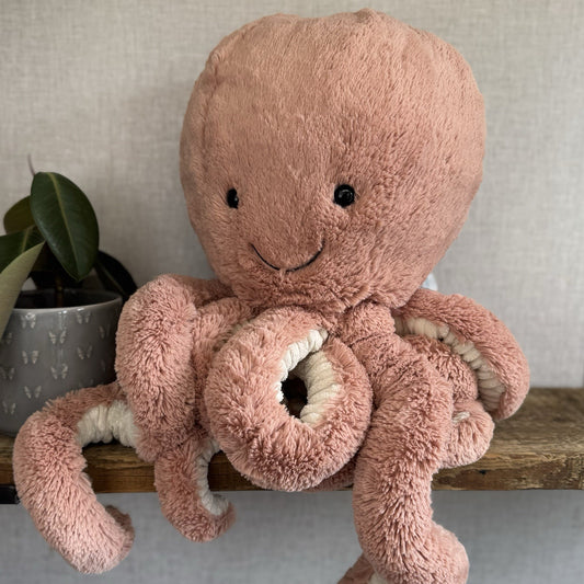 Jellycat Really Big Odell Octopus - Peach Large Octopus Beanie Toy Retired 86cm