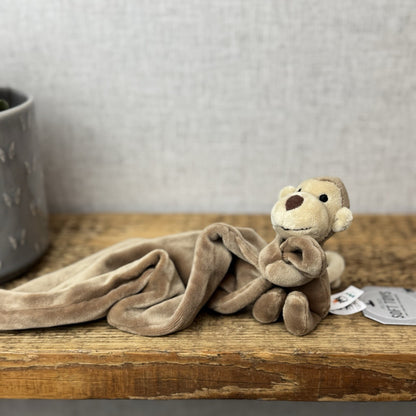 Jellycat My First Monkey Soother - Monkey Comforter Toy (no Box) Brown Velour 8”