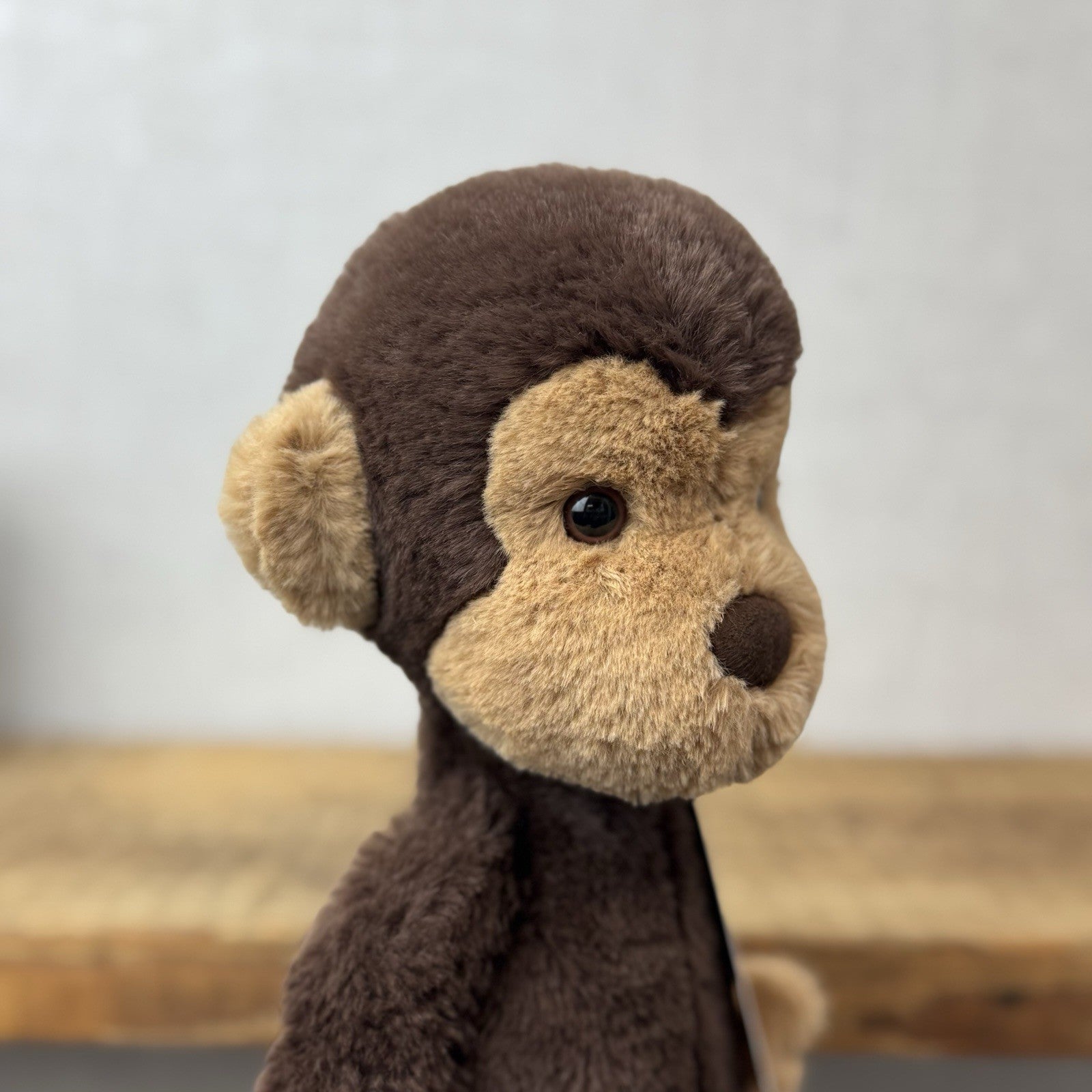 Jellycat Wumper Monkey - Deep Brown Super Soft Monkey Soft Beanie Retired 12”