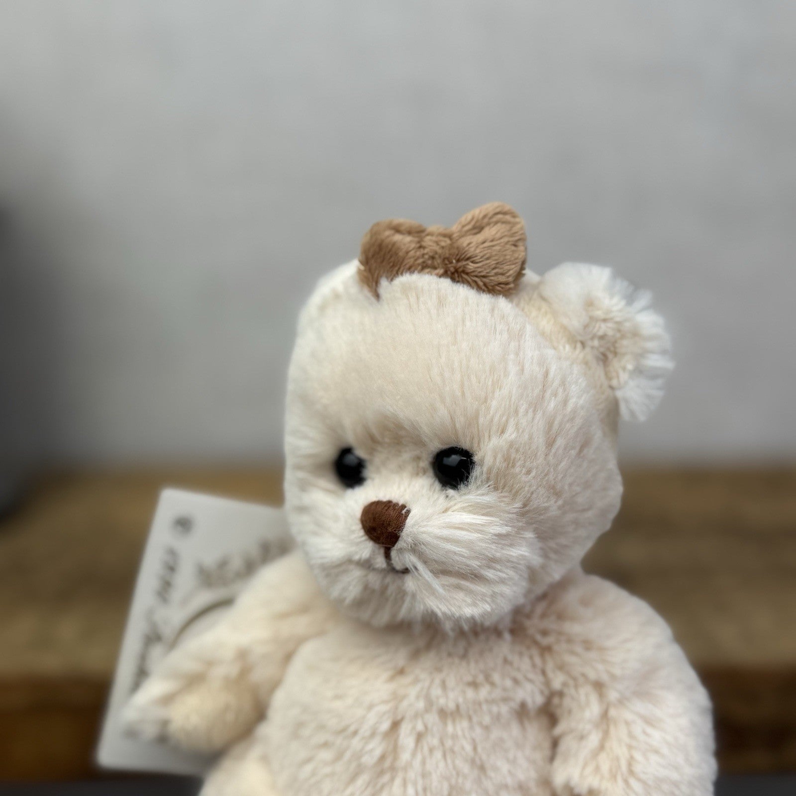 Bukowski Bears - Caroline Bear Small Collectible Beanie Bear With Bow New Tags