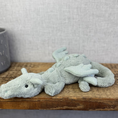 Jellycat Little Sage Dragon - Small Green Dragon Sparkly Wings Beanie Plush 11”