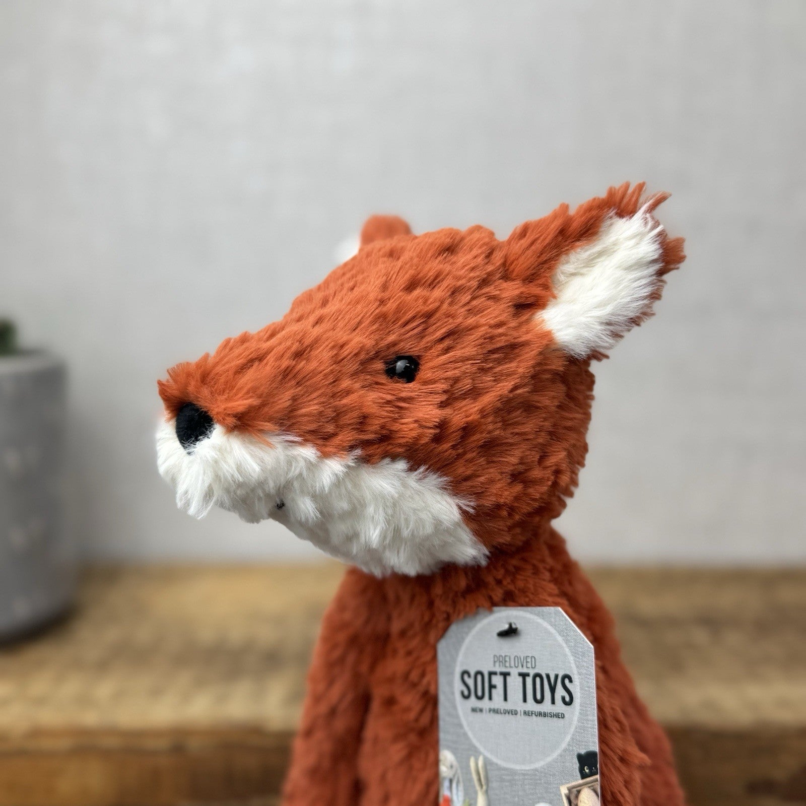 Jellycat Smuffle Fox - Medium Long Limbed Textured Fox Woodland Beanie Rare 15"
