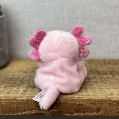 Aurora - Palm Pals Ax Axolotl Mini Beanbag Plush Soft Toy Sea Creature Pink NWOT