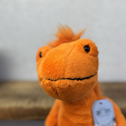 Jellycat Cruz Crested Newt - Bright orange Newt Lizard Reptile Soft Toy 14"