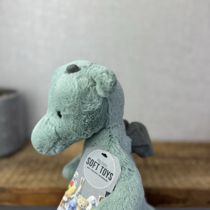 Jellycat Medium Bashful Dragon - Light Green/sage Dragon Soft Toy NWOT
