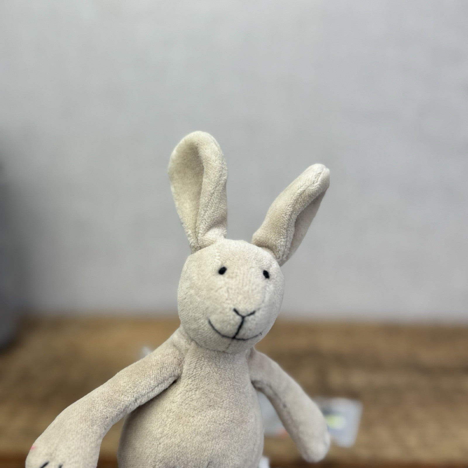 Jellycat Tiny Baby Slackajack Bunny - Tiny Beige Vintage Mini Plush 7”