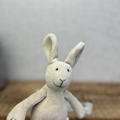 Jellycat Tiny Baby Slackajack Bunny - Tiny Beige Vintage Mini Plush 7”