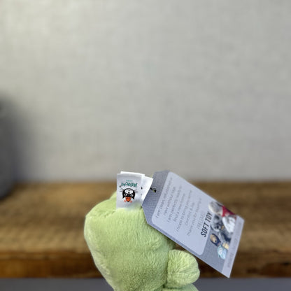 Jellycat Crowning Croaker Frog - Miniature Green Frog With Crown Soft Toy NWOT
