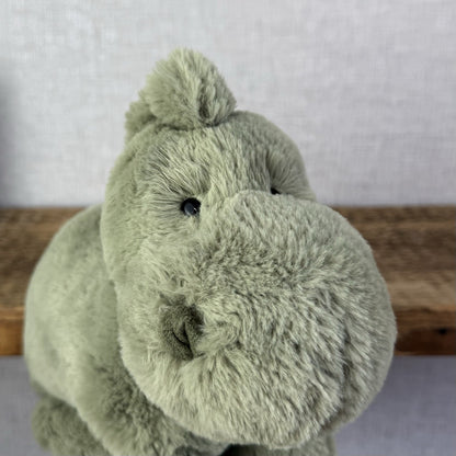 Jellycat Medium Huggady Dinosaur- Floppy Green Dino Plush Soft Toy Retired 10"