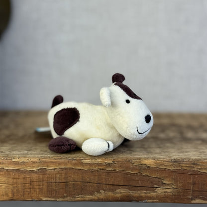 Jellycat Pocket Dog - Vintage Retired Tiny Suede Dog Puppy Mini Plush 4"