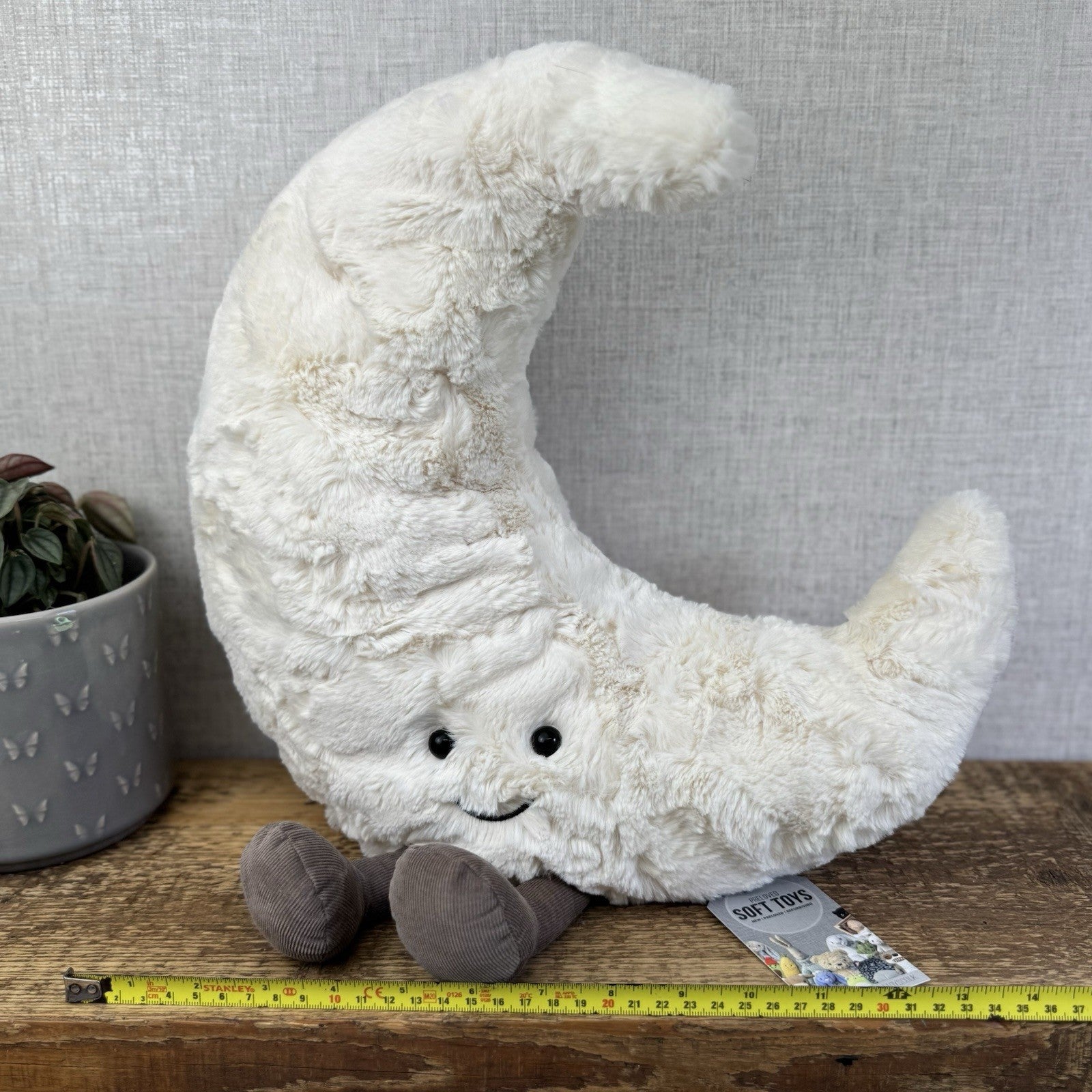 Jellycat Huge Amuseable Moon Plush Beanie Soft Toy - Decor Display NWOT 18”