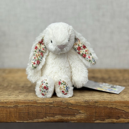 Jellycat Tiny Baby Cream Blossom Bashful Bunny - Tiny Floral Rabbit  Bunny 5”