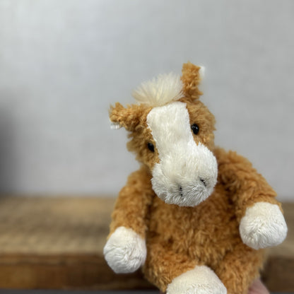 Clemens Spieltiere Pony Beanie Soft Toy Rare - Ginger Pony Beanbag Plush 6”