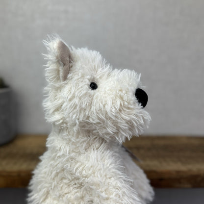 Jellycat Munro - Munro White Westie Scottie Dog Soft Toy Beanie Retired 12” (#2)