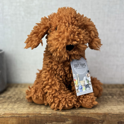 Jellycat Cooper Doodle Dog - Bronze Curly Haired Poodle Dog Beanie 10"