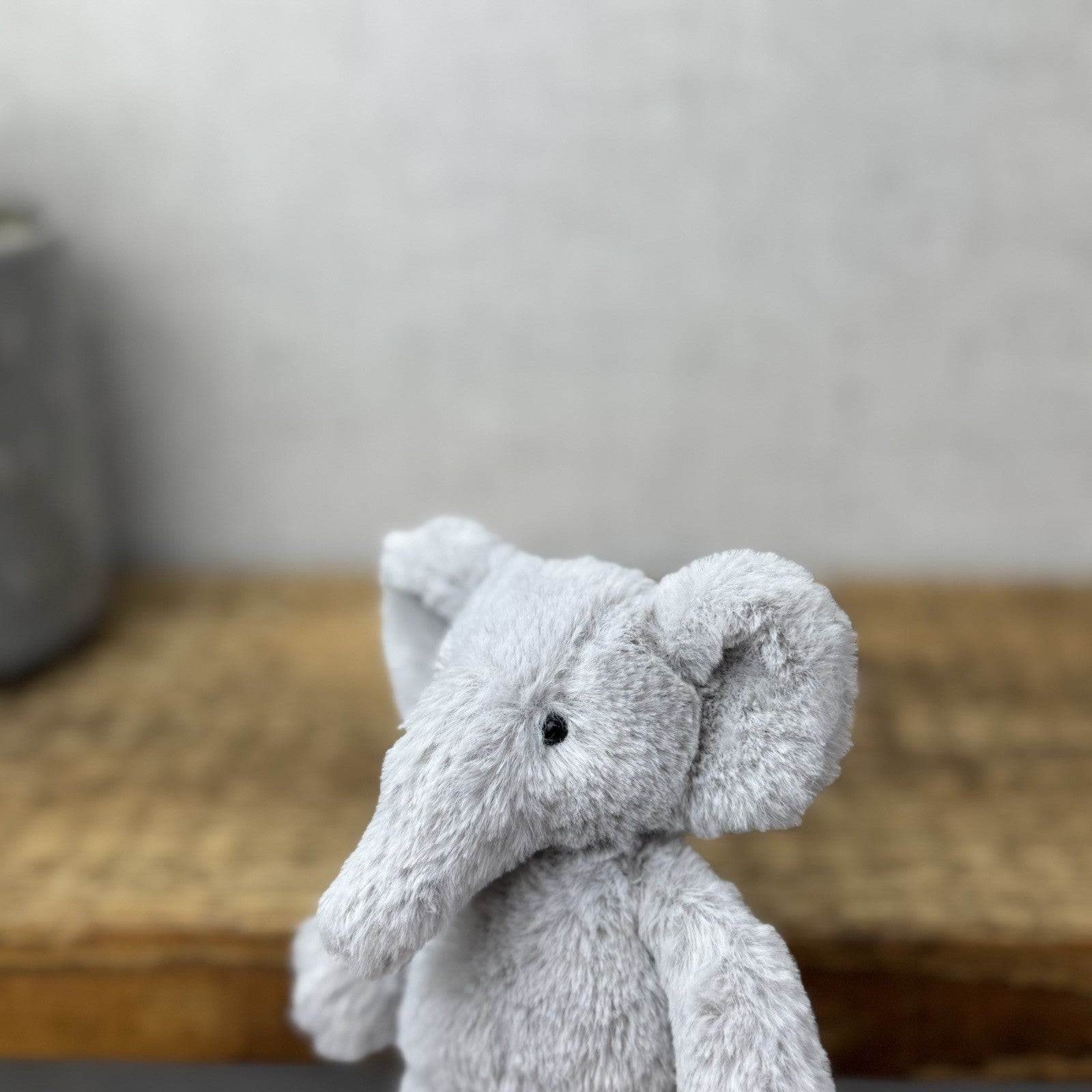 The Little White Company Tiny Bashful Grey Elephant - Mini Elephant (Jellycat) 