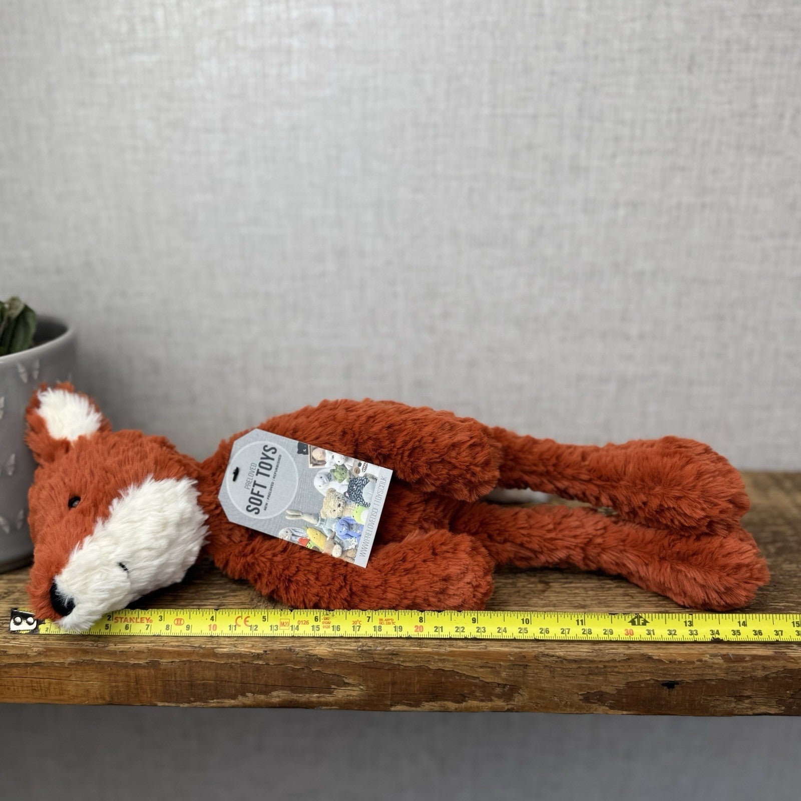 Jellycat Smuffle Fox - Medium Long Limbed Textured Fox Woodland Beanie Rare 15"