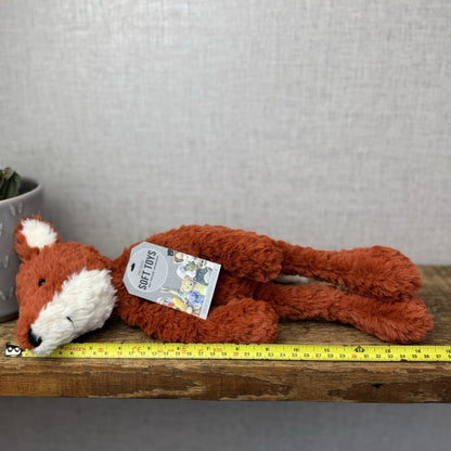 Jellycat Smuffle Fox - Medium Long Limbed Textured Fox Woodland Beanie Rare 15"