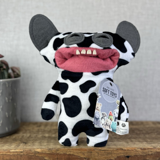 Fuggler Grin Grin RARE Cow Print Funny Ugly Monster Black/White Retired