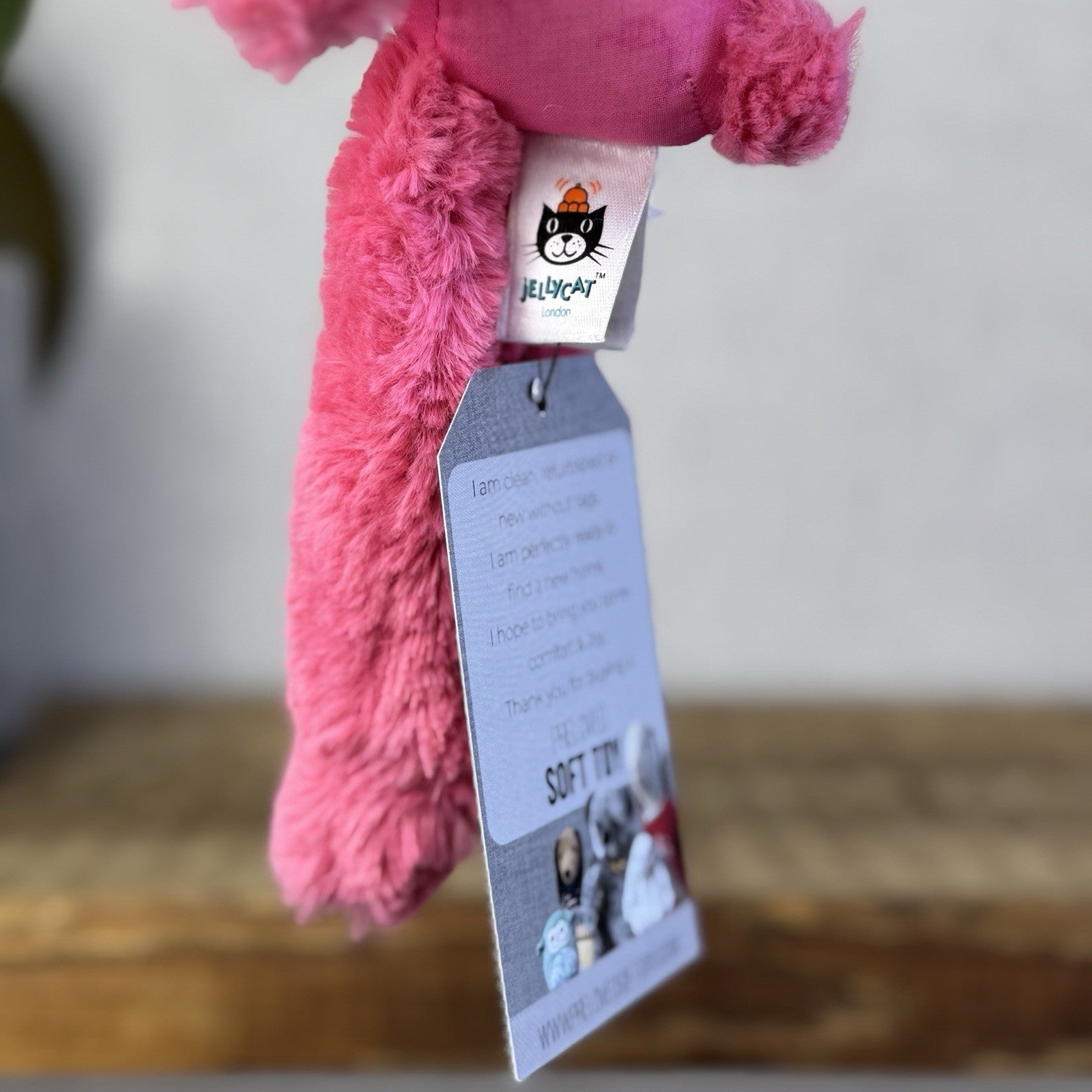 Jellycat Tutu Lulu Strawberry Bunny - Brightest Pink Rabbit In Tutu With Bow 10”