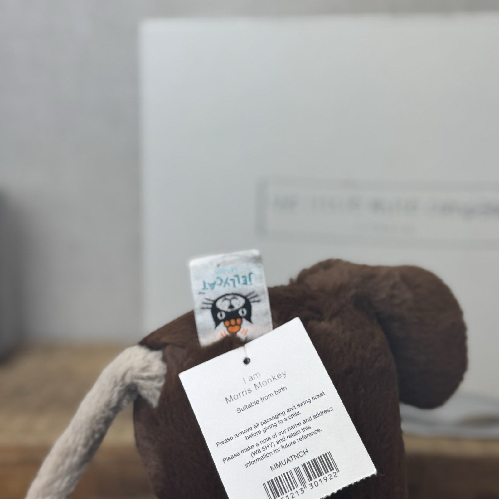 Jellycat Medium Morris Monkey (White Company Exclusive) Chocolate Brown New Tag