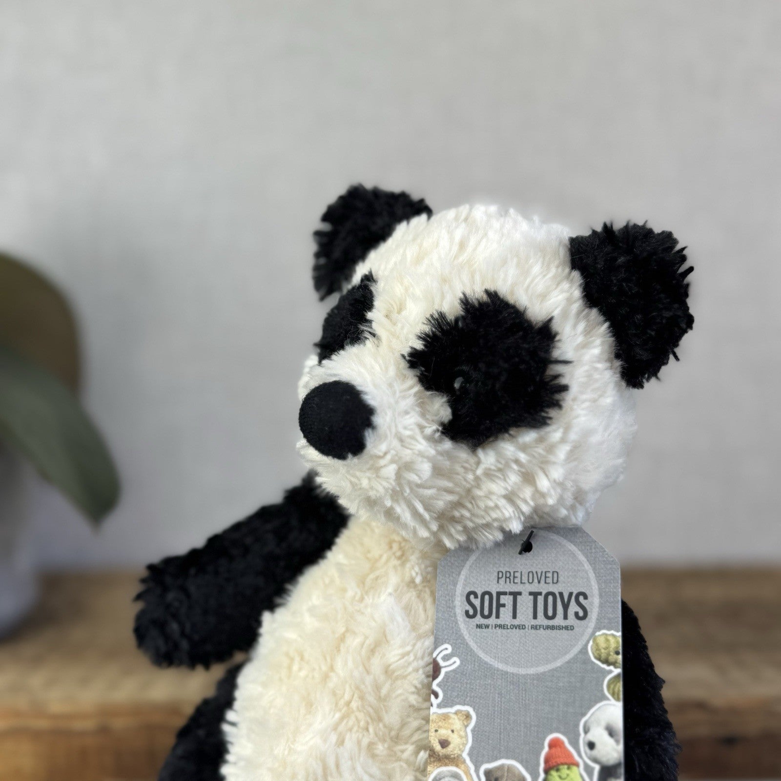 Jellycat Small Bartlesham Panda Teddy Small Size Vintage Collectible Beanie 11”