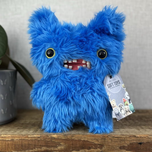 Fuggler Screech - Bright Blue Fluffy Fuggler Fluffy Funny Ugly Cute Monster