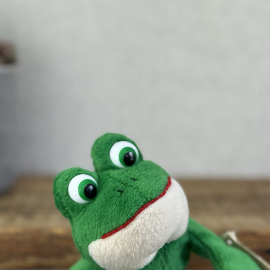 Russ Berrie Luv Pet Fergie - Floppy Beanbag Frog Soft Toy Retired With Tags 8”