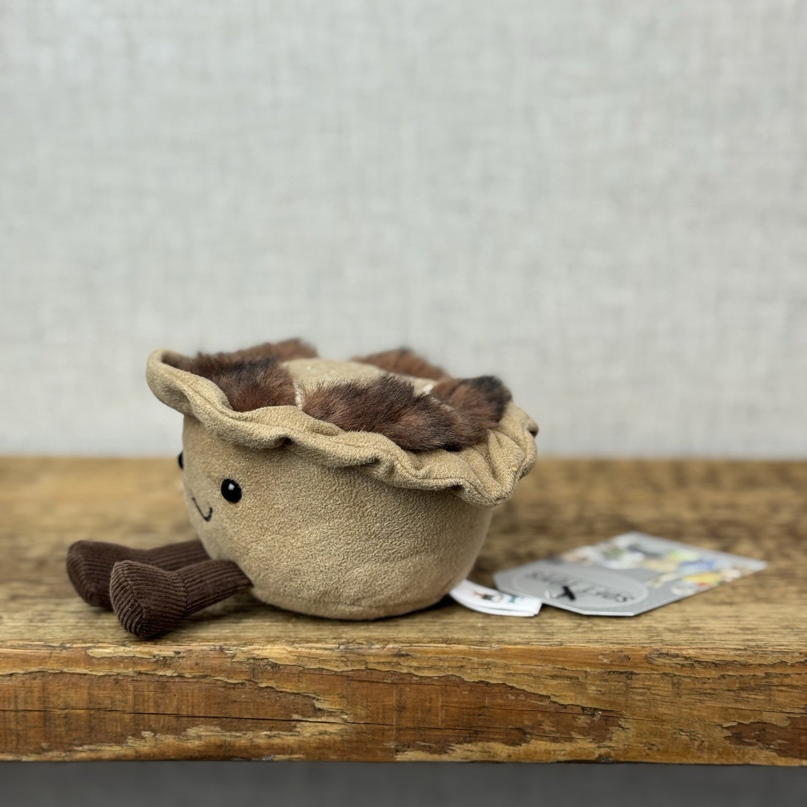 Jellycat Amuseable Mince Pie Soft Toy - Christmas Plush Beanie Small Pie 5"