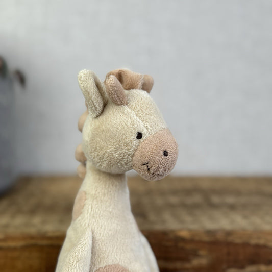 Jellycat Little Gentle Giraffe Rattle - Small Giraffe Rattle Plush Toy 9"