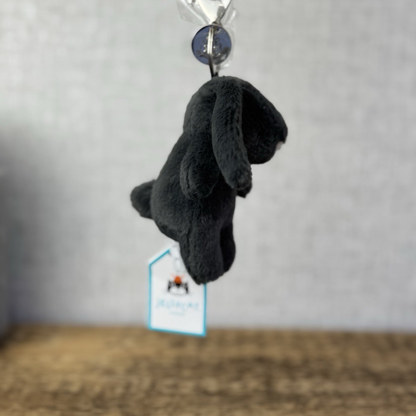 Jellycat Bashful Bunny Inky Bag Charm -Black Rabbit Keyring New With Tags Mini