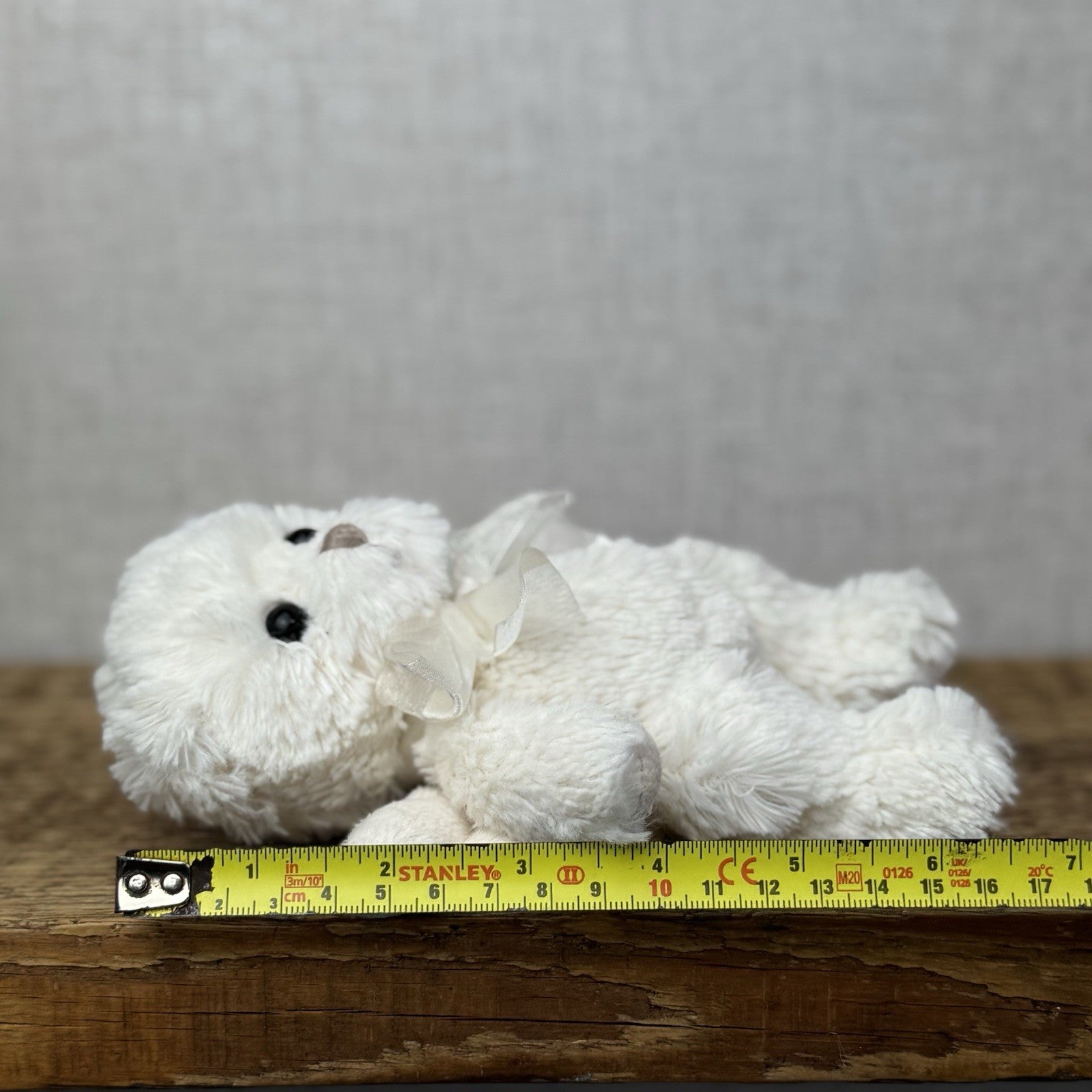 Bukowski Bears Angel Baby Bear White Hanging Bear Beanie Mini Angel Dillon 7"