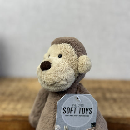 Jellycat Small Bashful Monkey Retired Small Brown Beanie Monkey Retired 8" (#2)