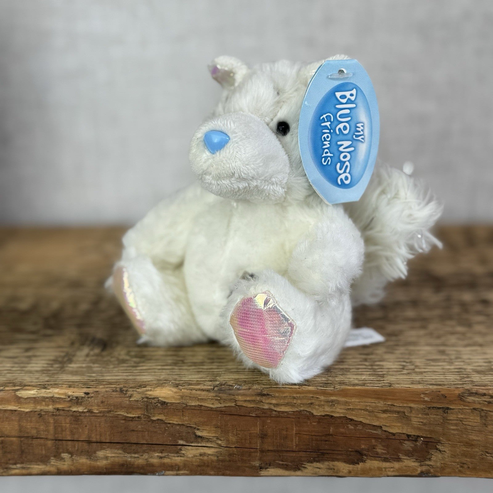 Blue Nose Friends Tinsel #123 - Small With Tags Fox White/Pink Beanie