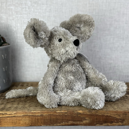 Jellycat  Tumbler Mous - Grey Scruffy Bunglie Style Mouse Beanie Plush 11” NWOT