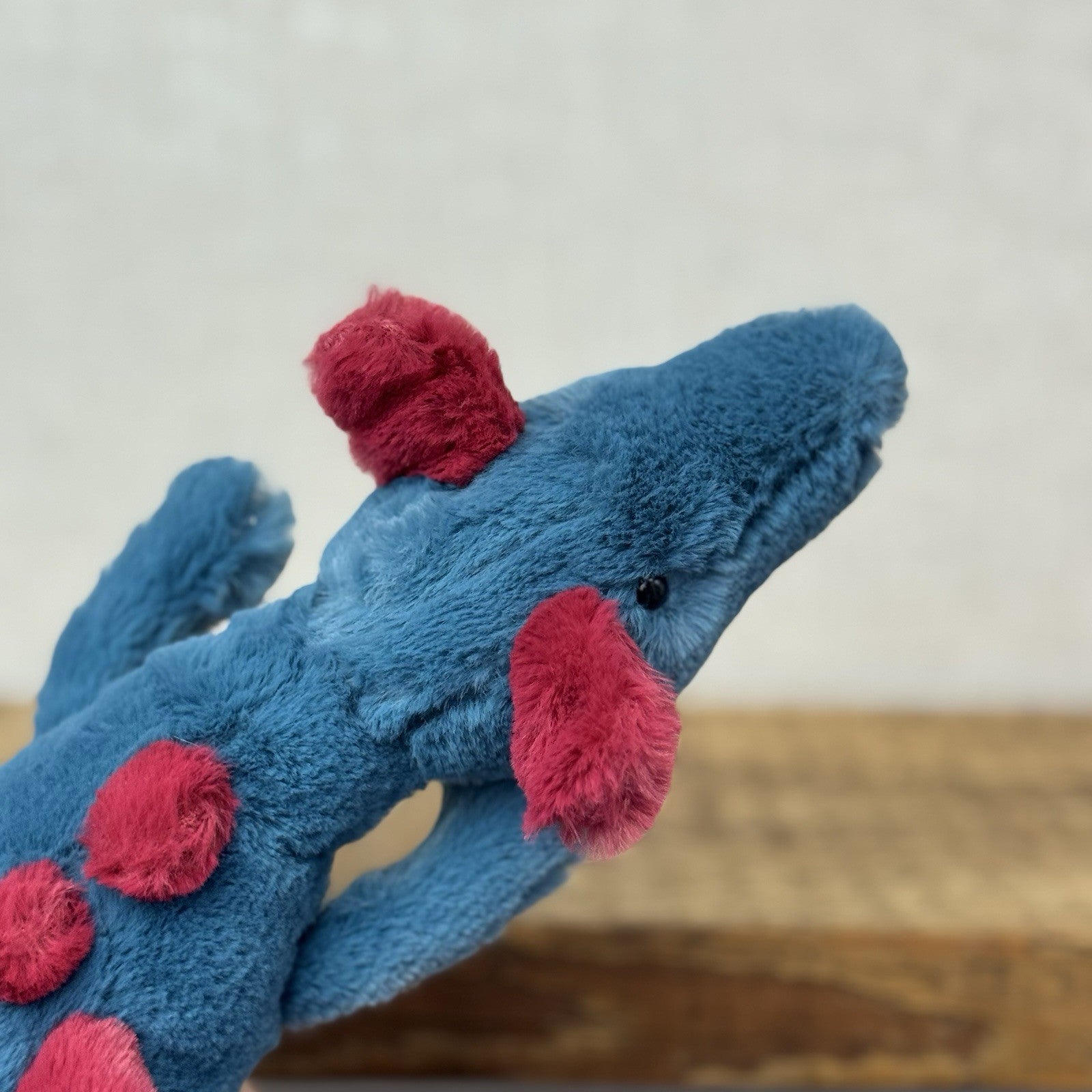 Jellycat Little Dexter Dragon - Red/Blue Beanie Small Dragon Retired 11”