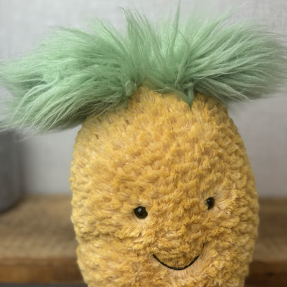 Jellyc Amuseable Pineapple - Medium Pineapple Beanie Plush Fluffy 12"