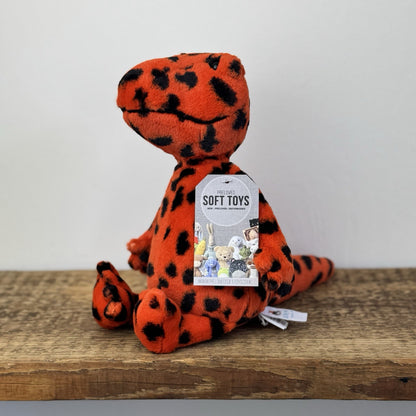 Jellycat Syd Salamander - Orange/Black Spotty Lizard Soft Toy Retired 12"
