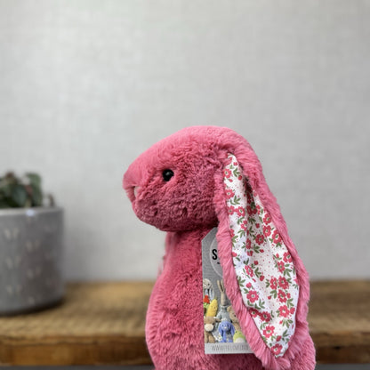 Jellycat "Blossom" Cerise Bunny - Custom Made Floral Bunny Rabbit Pink Retired 