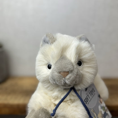 Dakin Vintage Persian Cat Soft Toy - Fluffy Persian Kitten Cat Soft Plush 10"