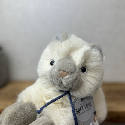Dakin Vintage Persian Cat Soft Toy - Fluffy Persian Kitten Cat Soft Plush 10"