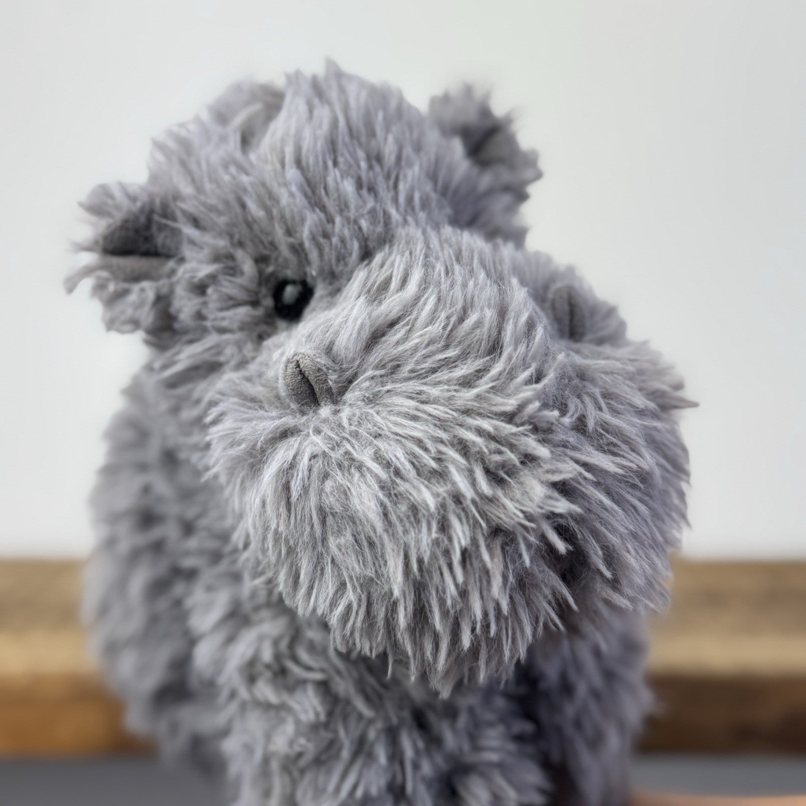 Jellycat Curvie Hippo - Grey Fluffy Beanie Chunky Hippo Plush Retired 9"