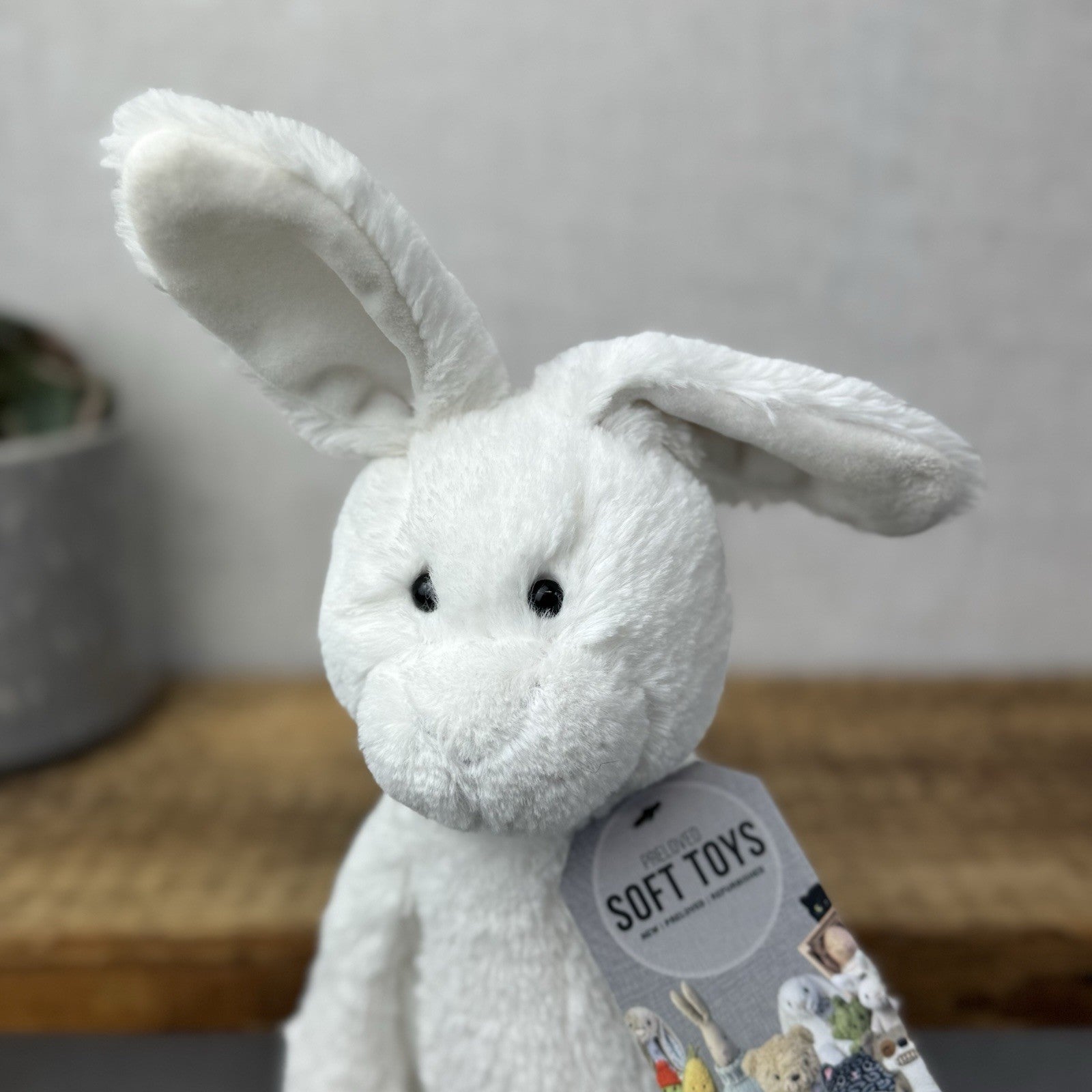 The Little White Company Beanie Bunny - Jellycat Collab White Slackajack Bunny