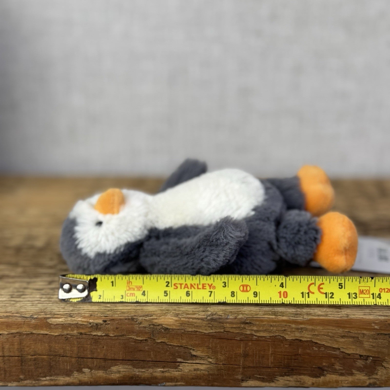 Jellycat Tiny Baby Bashful Penguin - Grey/White Miniature Penguin Beanie 5"