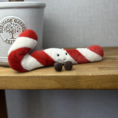 Jellycat Amusable Candy Cane - Christmas Soft Toy - Candy Cane Plush Teddy 12"