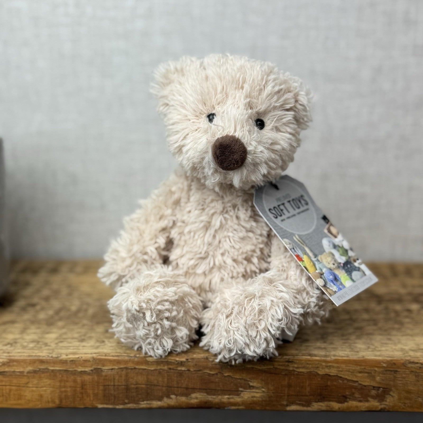Jellycat Small Biscuit Bear - Curly Off White Small Beanie Bear Retired (#2)