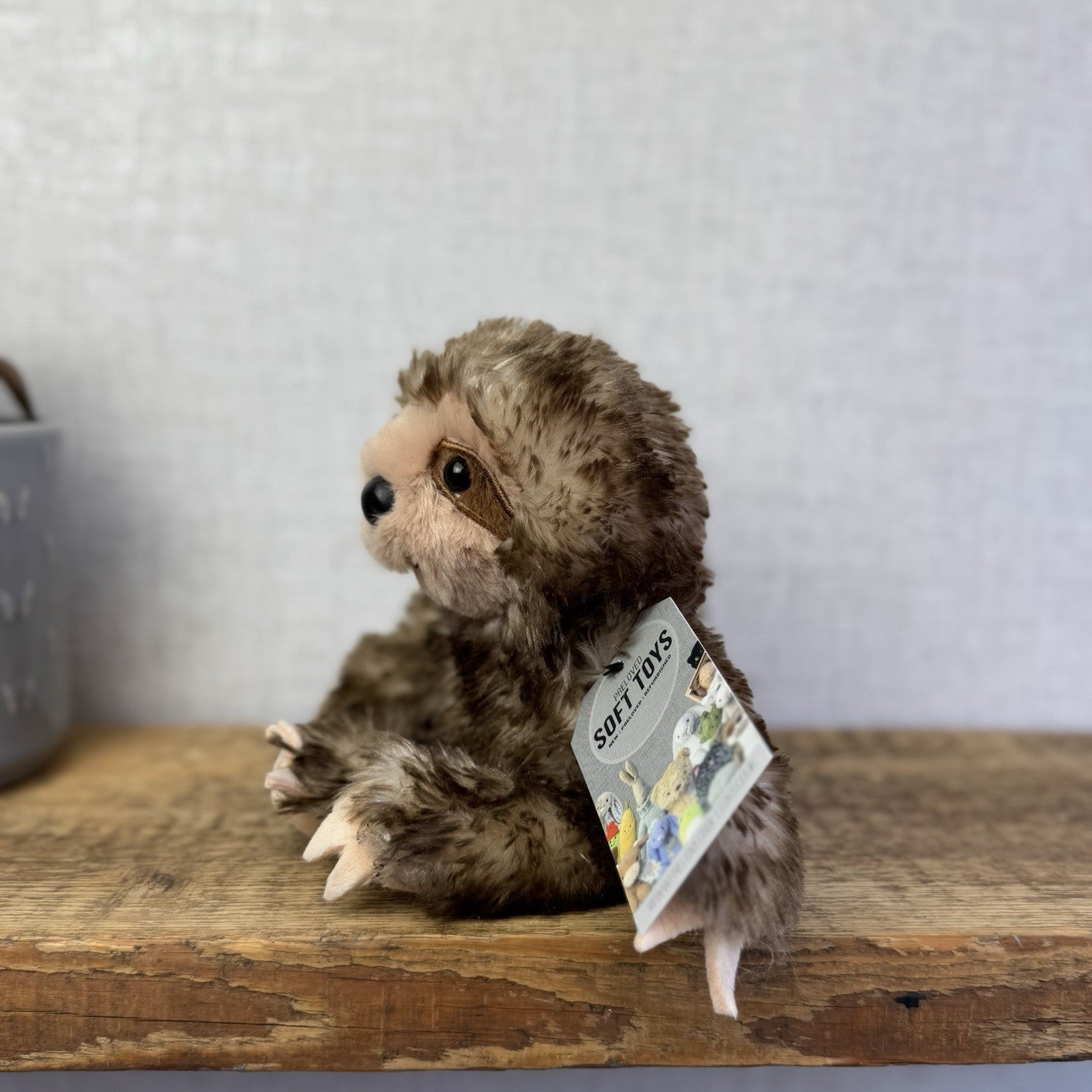 Build A Bear Mini Beans Sloth Buddy Brown Plush - Small Beanbag BAB NWOT 7"