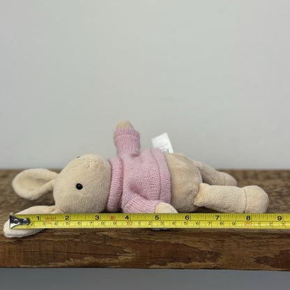 Jellycat Toastie Bunny - Small Bunny In Pink Jumper (Partial Fabric Tag)