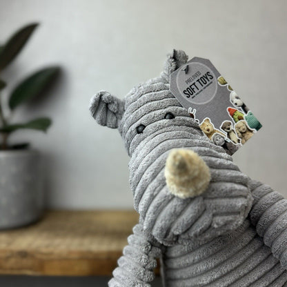 Jellycat Medium Cordy Roy Rhino - Large Grey Beanie Rhino Plush 14"