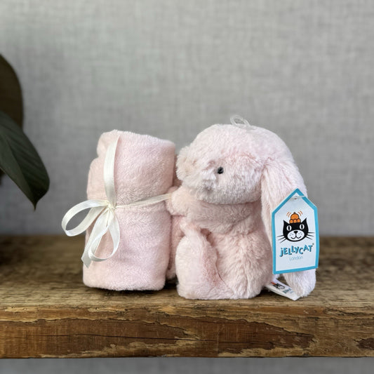 Jellycat Bashful Pink Bunny Soother - Pink Bunny Comfort Blanket Soother Rabbit